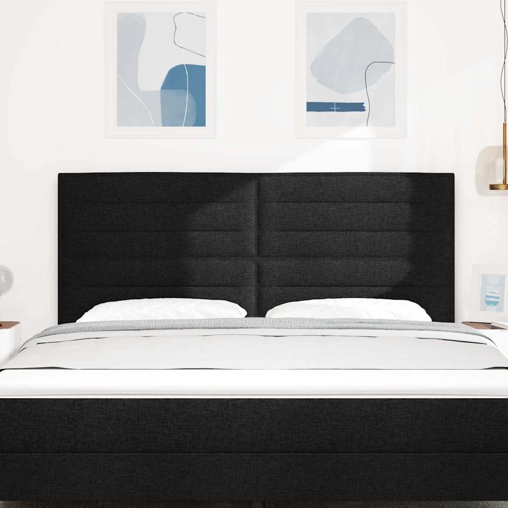 LED κεφαλάρι με φώτα λωρίδας LED Μαύρο 180 cm Πολυεστέρας - Pakobazaar