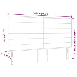 LED κεφαλάρι με φώτα λωρίδας LED Μαύρο 180 cm Πολυεστέρας - Pakobazaar