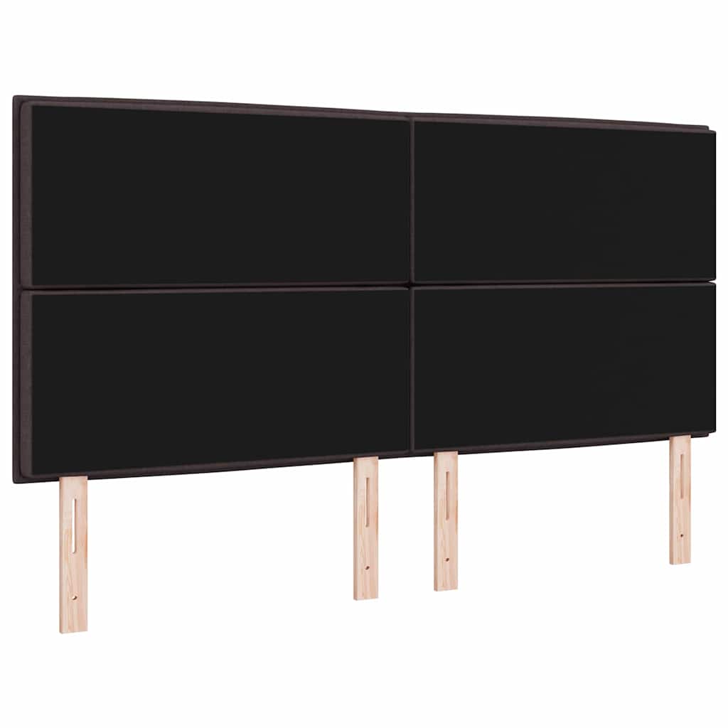 LED κεφαλάρι με LED ταινίες φωτός Σκούρο Καφέ 180 cm ύφασμα