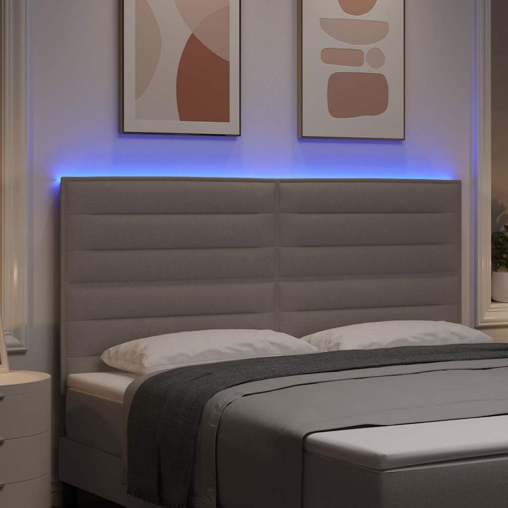 LED κεφαλάρι Taupe ύφασμα