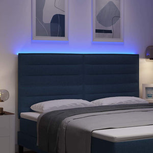 LED κεφαλάρι με φώτα λωρίδας LED Μπλε 180 cm Πολυεστέρας - Pakobazaar