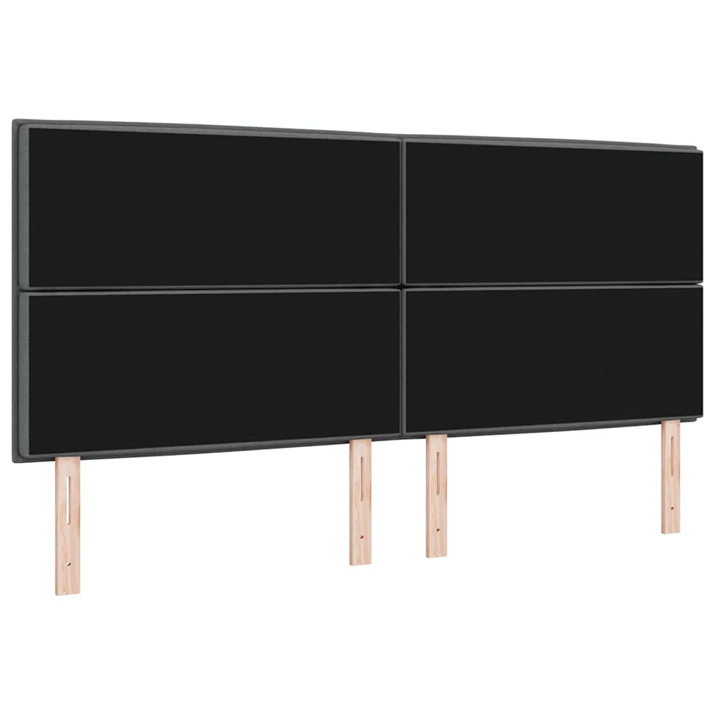 LED κεφαλάρι με φώτα λωρίδας LED Σκούρο Γκρι 200 cm Πολυεστέρας - Pakobazaar