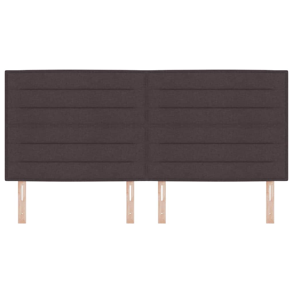 LED κεφαλάρι με φώτα λωρίδας LED Σκούρο Καφέ 200 cm Πολυεστέρας - Pakobazaar