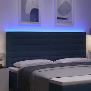 LED κεφαλάρι με LED ταινίες φωτός Μπλε 200 cm ύφασμα - Pakobazaar