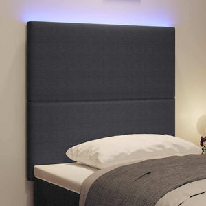 LED κεφαλάρι με φώτα λωρίδας LED Σκούρο Γκρι 100 cm Πολυεστέρας - Pakobazaar