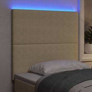 LED κεφαλάρι Γκρι Πράσινο 100 cm Υφασμάτινο Κορντουρά