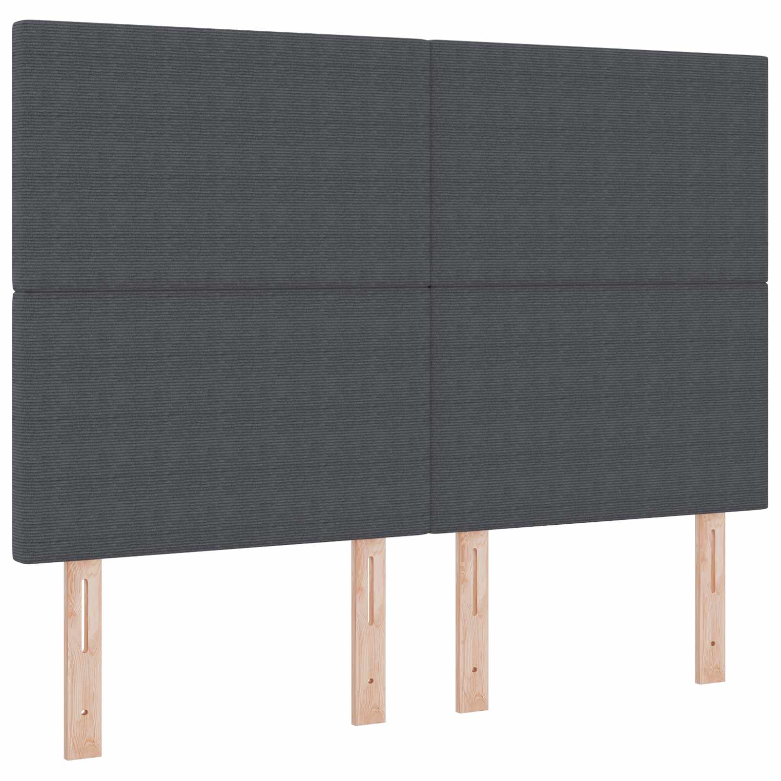 LED κεφαλάρι Σκούρο Γκρι 144 cm Υφασμάτινο Κορντουρά - Pakobazaar
