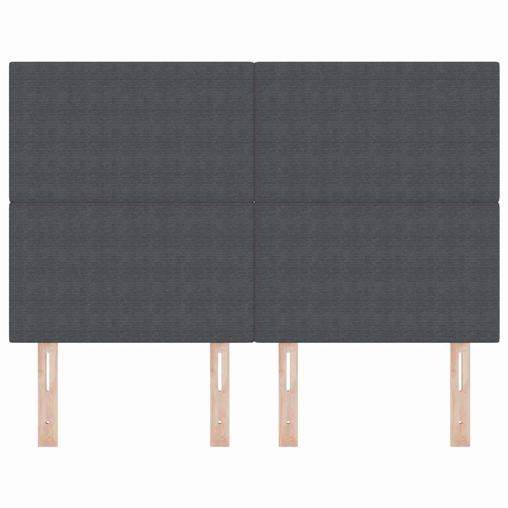 LED κεφαλάρι Σκούρο Γκρι 144 cm Υφασμάτινο Κορντουρά - Pakobazaar