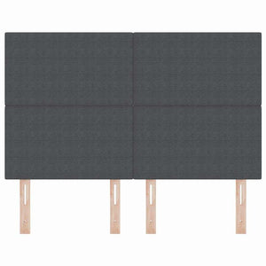 LED κεφαλάρι Σκούρο Γκρι 144 cm Υφασμάτινο Κορντουρά - Pakobazaar