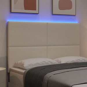 LED κεφαλάρι με κεφαλάρι Κρεμ 160 cm Υφασμάτινο Κορντουρά - Pakobazaar