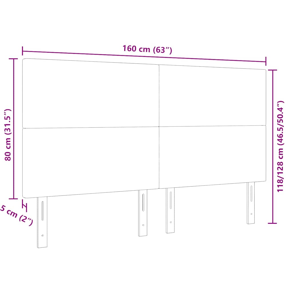 LED κεφαλάρι με φώτα λωρίδας LED Κρεμ 160 cm Πολυεστέρας - Pakobazaar
