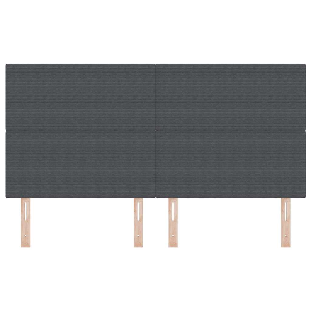 LED κεφαλάρι με φώτα λωρίδας LED Σκούρο Γκρι 180 cm Πολυεστέρας - Pakobazaar