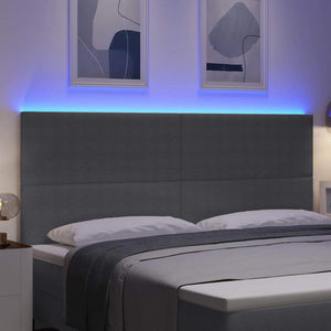 LED κεφαλάρι με κεφαλάρι Ανοιχτό γκρι 200 cm Πολυεστέρας - Pakobazaar
