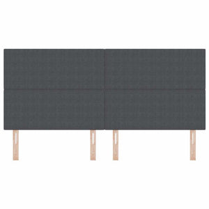 LED κεφαλάρι με φώτα λωρίδας LED Σκούρο Γκρι 200 cm Πολυεστέρας - Pakobazaar