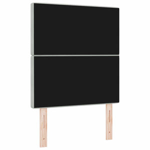 LED κεφαλάρι με φώτα λωρίδας LED Ανοιχτό γκρι 80 cm Πολυεστέρας - Pakobazaar