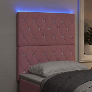 LED κεφαλάρι με LED ταινίες φωτός με κεφαλάρι Ροζ 80 cm Βελούδο - Pakobazaar