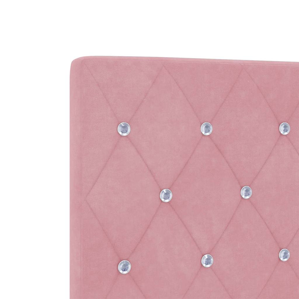 LED κεφαλάρι με LED ταινίες φωτός Ροζ 100 cm Βελούδο