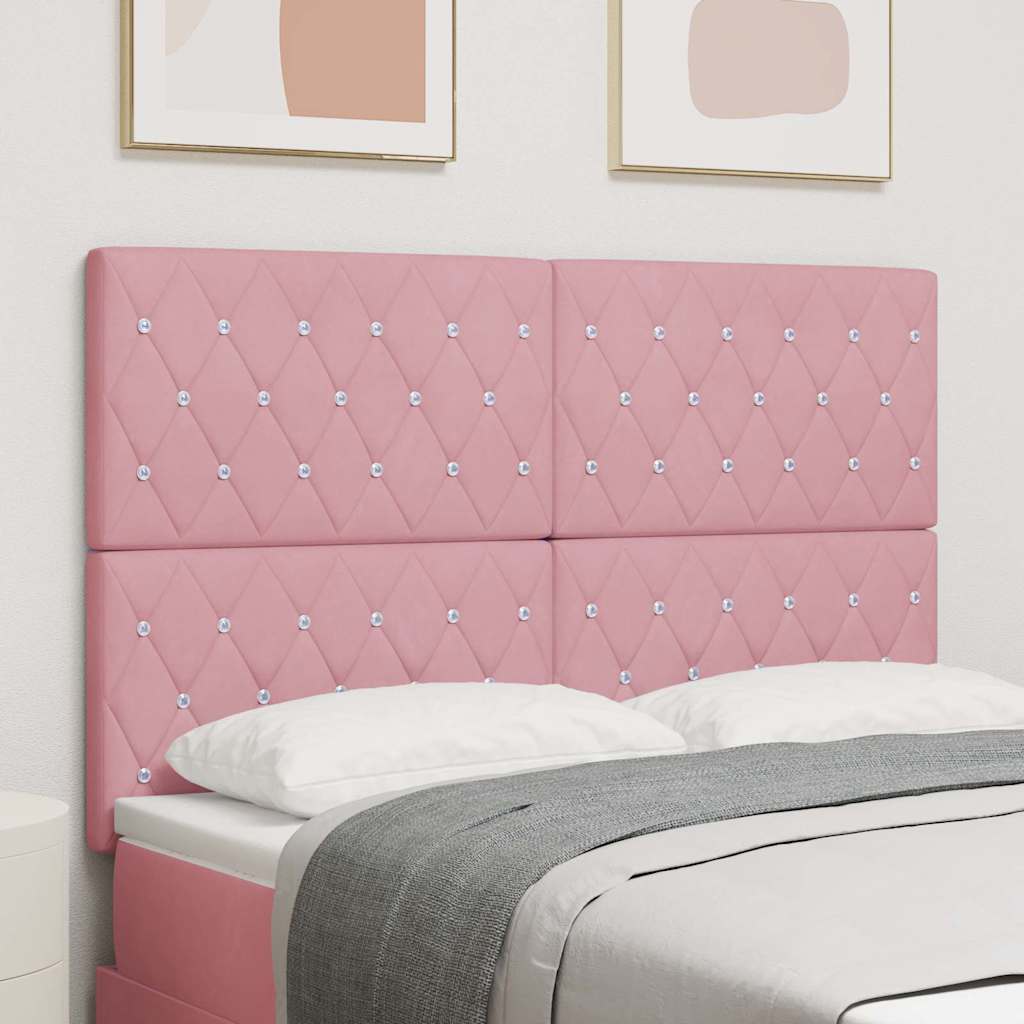 LED κεφαλάρι με LED ταινίες φωτός Ροζ 144 cm Βελούδο - Pakobazaar