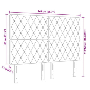LED κεφαλάρι με LED ταινίες φωτός Ροζ 144 cm Βελούδο - Pakobazaar