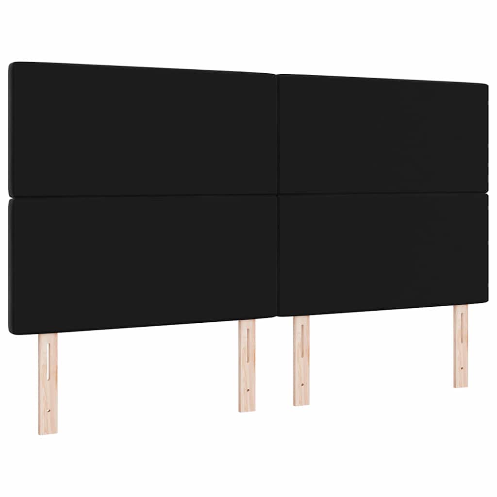 LED κεφαλάρι με LED ταινίες φωτός Μαύρο 180 cm Βελούδο - Pakobazaar