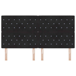 LED κεφαλάρι με LED ταινίες φωτός Μαύρο 180 cm Βελούδο - Pakobazaar