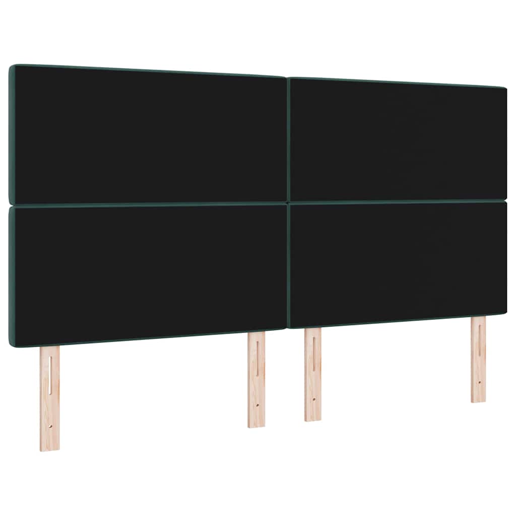 LED κεφαλάρι με LED ταινίες φωτός Σκούρο Πράσινο 180 cm Βελούδο - Pakobazaar