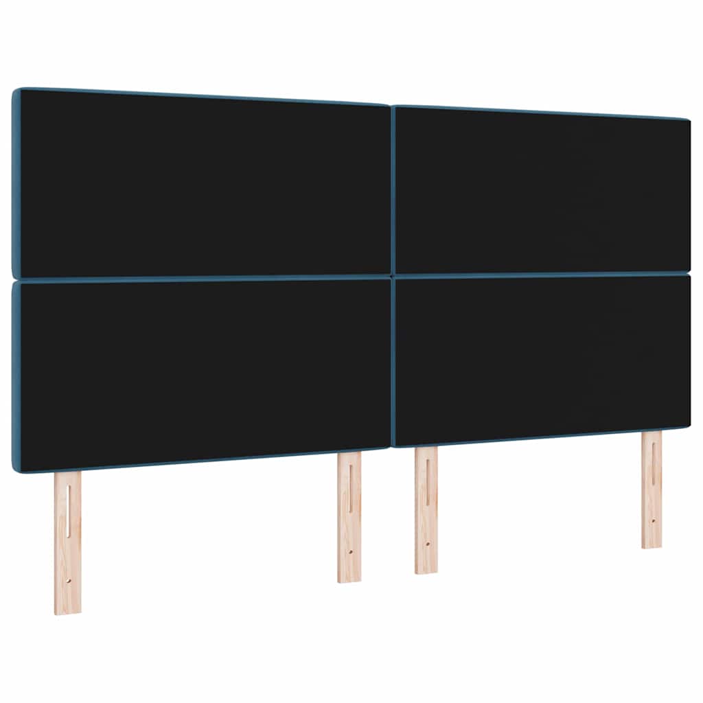 LED κεφαλάρι με LED ταινίες φωτός Σκούρο Μπλε 180 cm Βελούδο - Pakobazaar