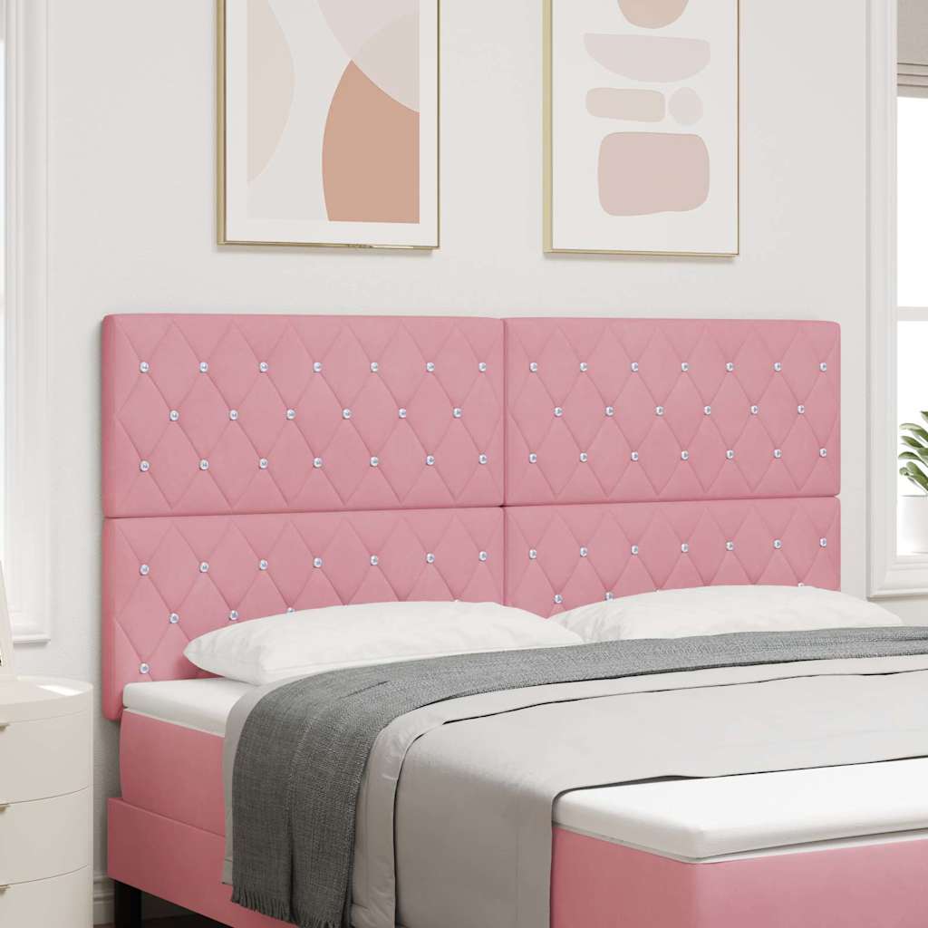 LED κεφαλάρι με LED ταινίες φωτός Ροζ 180 cm Βελούδο - Pakobazaar