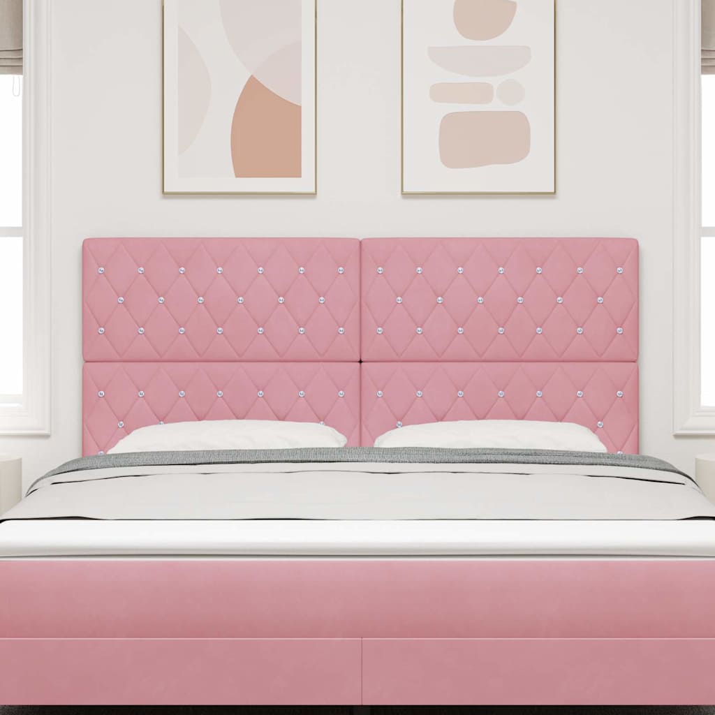 LED κεφαλάρι με LED ταινίες φωτός Ροζ 180 cm Βελούδο