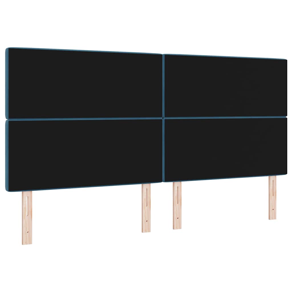 LED κεφαλάρι με LED ταινίες φωτός Σκούρο Μπλε 200 cm Βελούδο - Pakobazaar