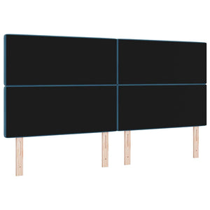 LED κεφαλάρι με LED ταινίες φωτός Σκούρο Μπλε 200 cm Βελούδο - Pakobazaar