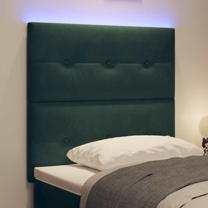 LED κεφαλάρι με LED ταινίες φωτός Πράσινο 80 cm Βελούδο - Pakobazaar