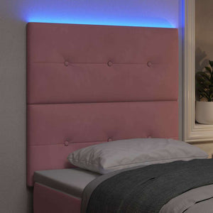 LED κεφαλάρι με φώτα λωρίδας LED Ροζ 80 cm Πολυεστέρας - Pakobazaar