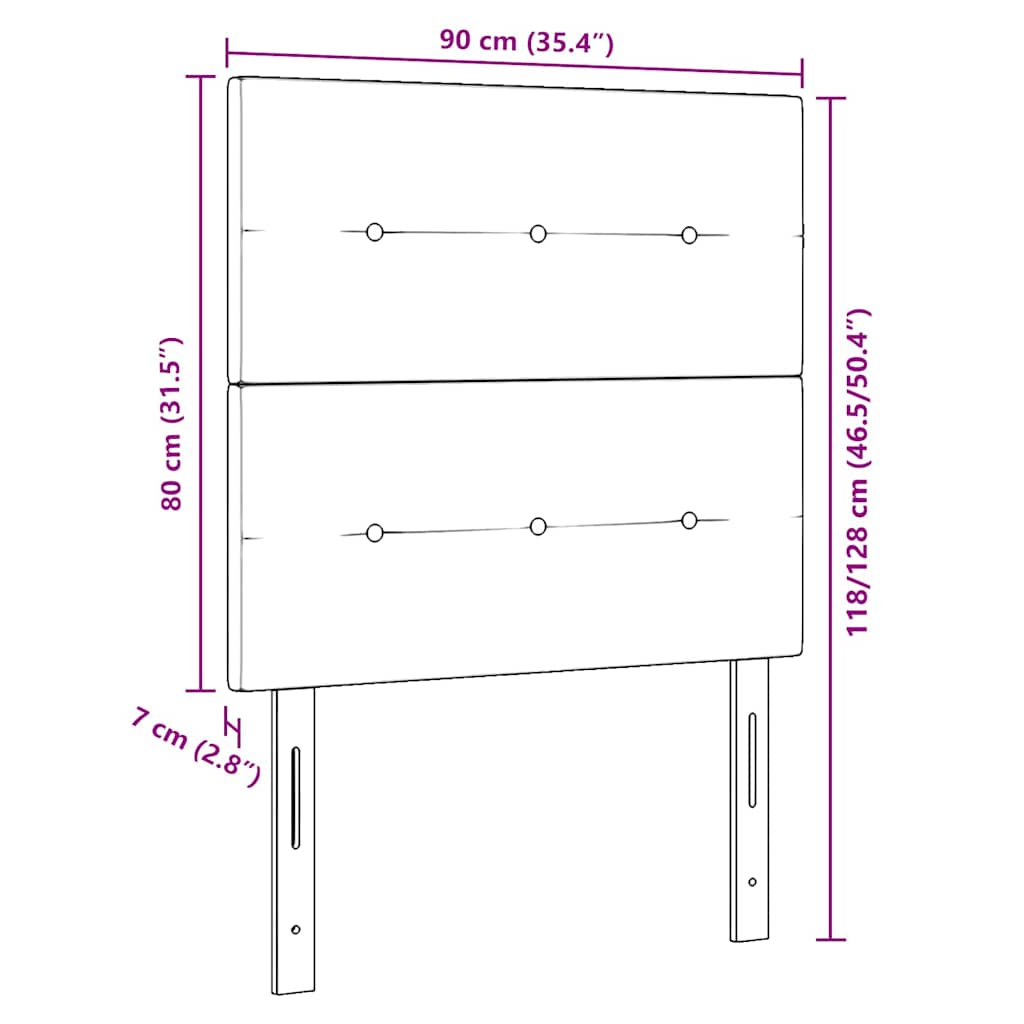 LED κεφαλάρι με φώτα λωρίδας LED Ανοιχτό γκρι 90 cm Πολυεστέρας - Pakobazaar