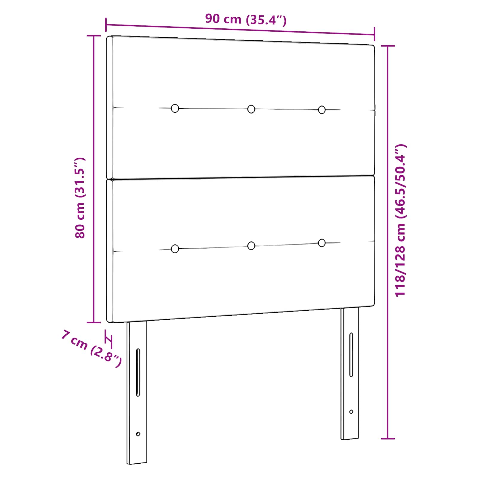LED κεφαλάρι με φώτα λωρίδας LED Ανοιχτό γκρι 90 cm Πολυεστέρας - Pakobazaar