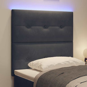 LED κεφαλάρι με φώτα λωρίδας LED Γκρι 90 cm Πολυεστέρας - Pakobazaar
