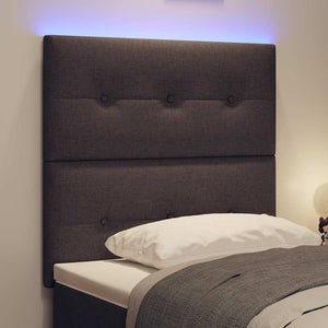 LED κεφαλάρι με LED ταινίες φωτός Σκούρο Καφέ 100 cm ύφασμα - Pakobazaar