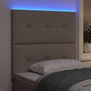 LED κεφαλάρι με φώτα λωρίδας LED Taupe 100 cm Πολυεστέρας - Pakobazaar
