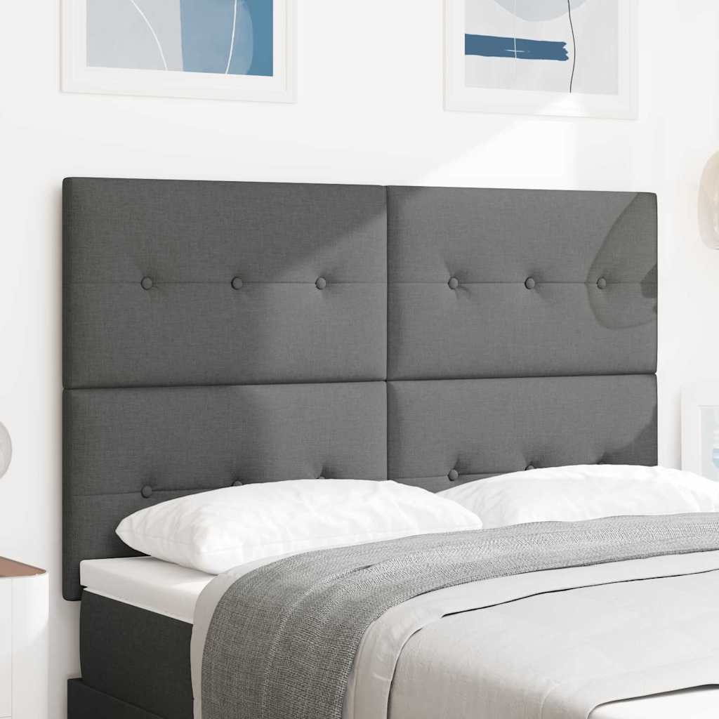LED κεφαλάρι με LED ταινίες φωτός Σκούρο Γκρι 144 cm ύφασμα