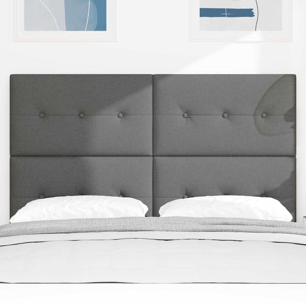 LED κεφαλάρι με LED ταινίες φωτός Σκούρο Γκρι 144 cm ύφασμα