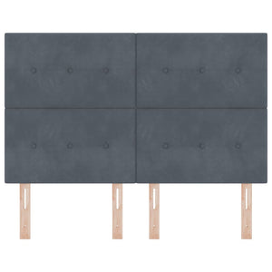LED κεφαλάρι με φώτα λωρίδας LED Γκρι 144 cm Πολυεστέρας - Pakobazaar