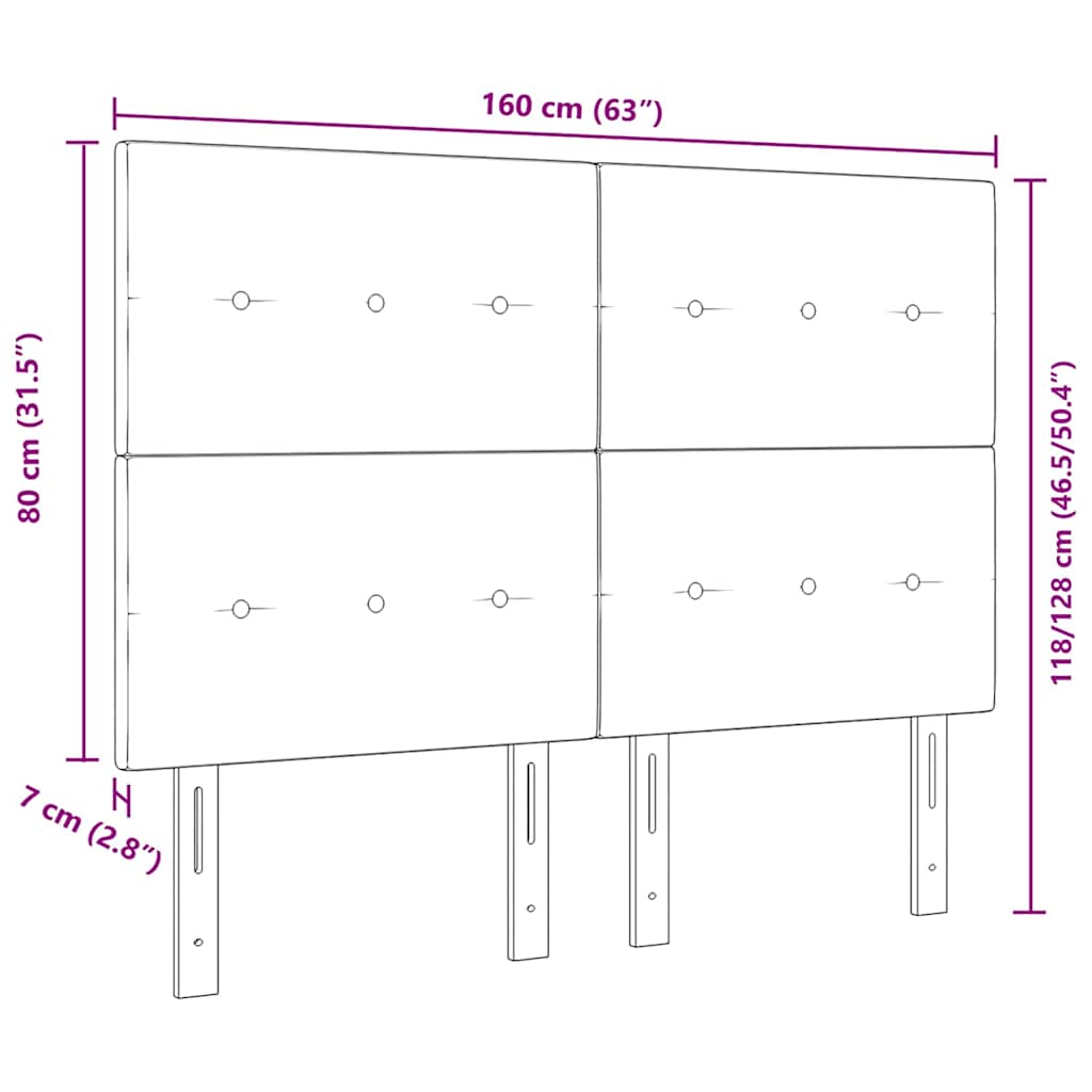 LED κεφαλάρι με φώτα λωρίδας LED Μπλε 160 cm Πολυεστέρας - Pakobazaar