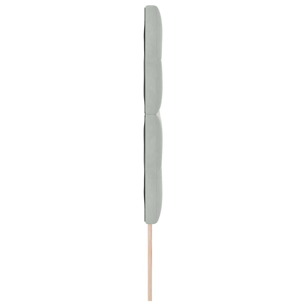 LED κεφαλάρι με LED ταινίες φωτός Ανοιχτό γκρι 160 cm Βελούδο