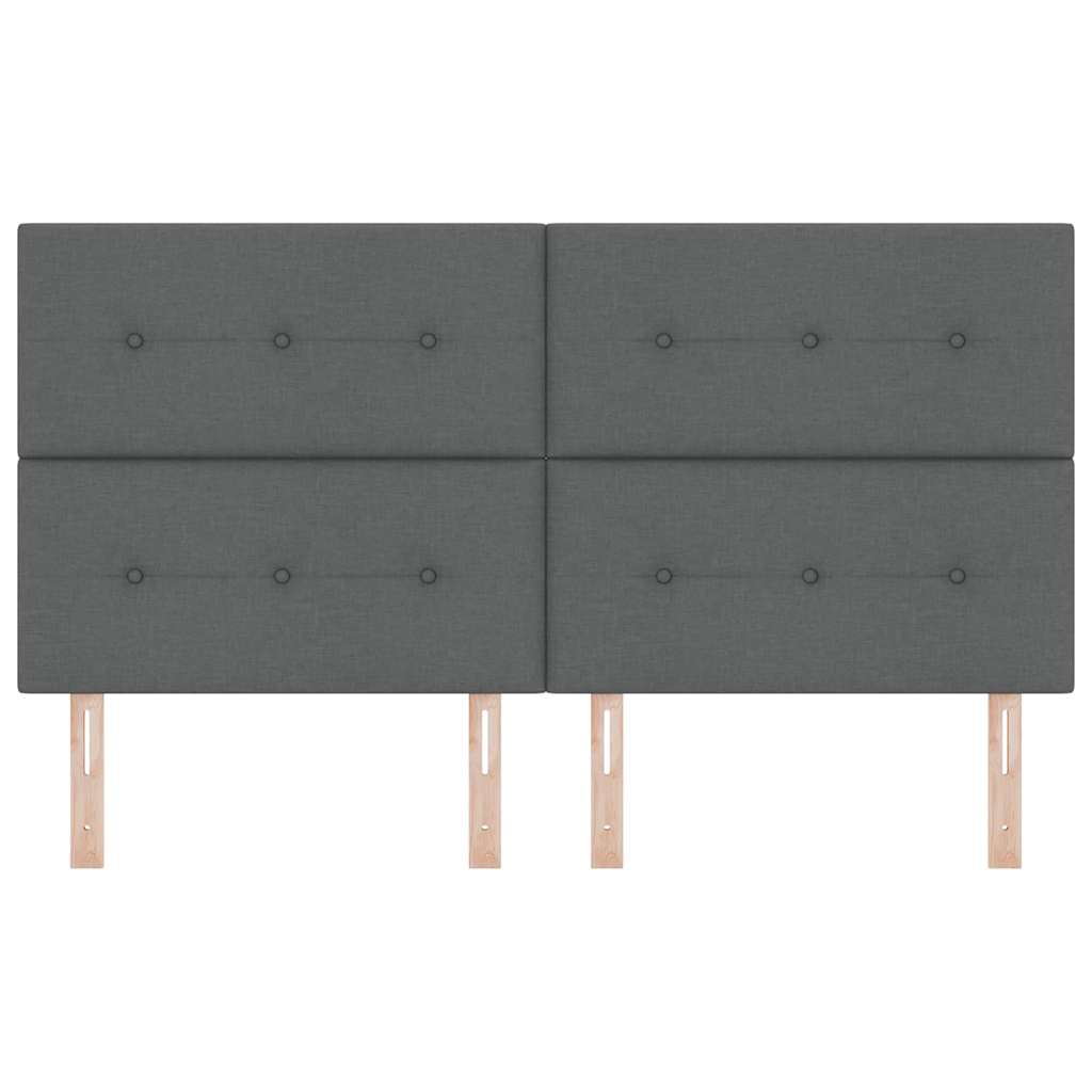 LED κεφαλάρι με LED ταινίες φωτός Σκούρο Γκρι 180 cm ύφασμα - Pakobazaar