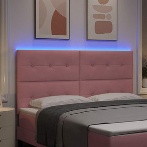 LED κεφαλάρι με φώτα λωρίδας LED Ροζ 180 cm Πολυεστέρας - Pakobazaar