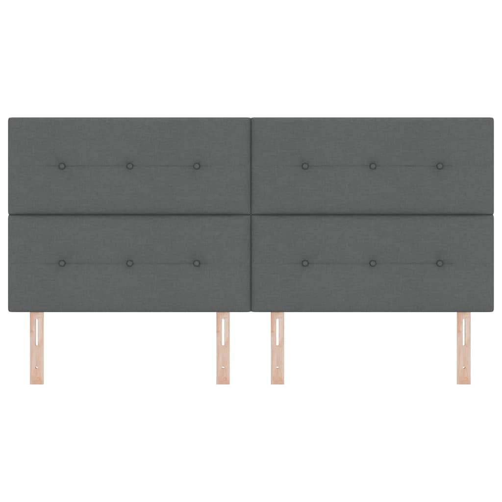 LED κεφαλάρι με LED ταινίες φωτός Σκούρο Γκρι 200 cm ύφασμα - Pakobazaar
