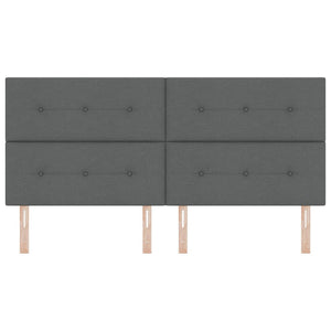 LED κεφαλάρι με LED ταινίες φωτός Σκούρο Γκρι 200 cm ύφασμα - Pakobazaar