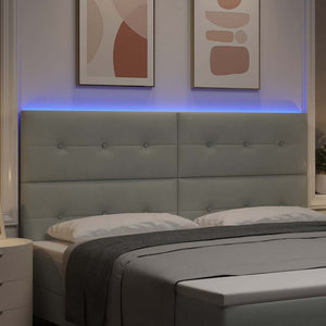 LED κεφαλάρι με κεφαλάρι Ανοιχτό γκρι 200 cm Πολυεστέρας - Pakobazaar
