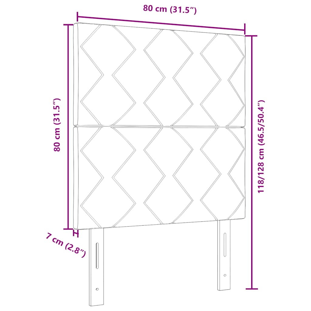 LED κεφαλάρι Ανοιχτό γκρι 80 cm ύφασμα