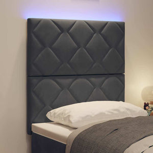 LED κεφαλάρι Σκούρο Γκρι 80 cm Βελούδο - Pakobazaar